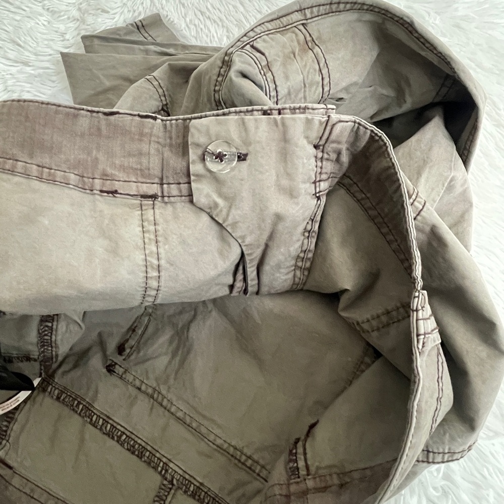Free People The Thing Is Low-Rise Utility Pants Size 12 Wild Truffle Gray/Green - Picture 11 of 11